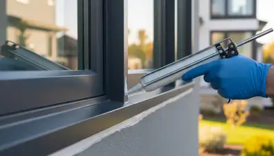 Professional caulking and sealing on Seattle WA home exterior by expert house painters
