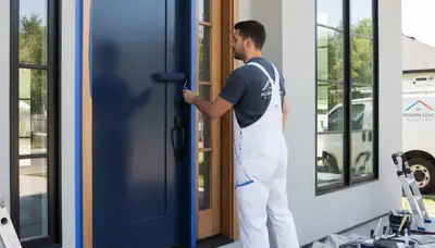 Professional entry door painting and refinishing in Seattle, WA by expert house painters