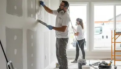 Professional drywall repair and wall restoration by expert painters in Seattle, WA home interior