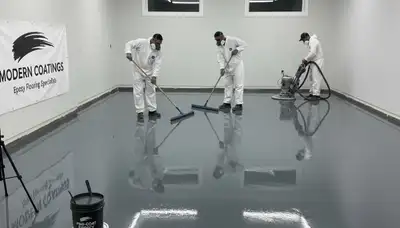 Professional epoxy garage floor coating installation in Seattle, WA for durable, moisture-resistant finish