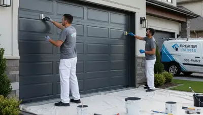 Professional garage door painting in Seattle WA boosting curb appeal and weather protection