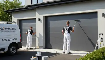 Professional garage door painting in Seattle WA enhancing curb appeal and weather protection