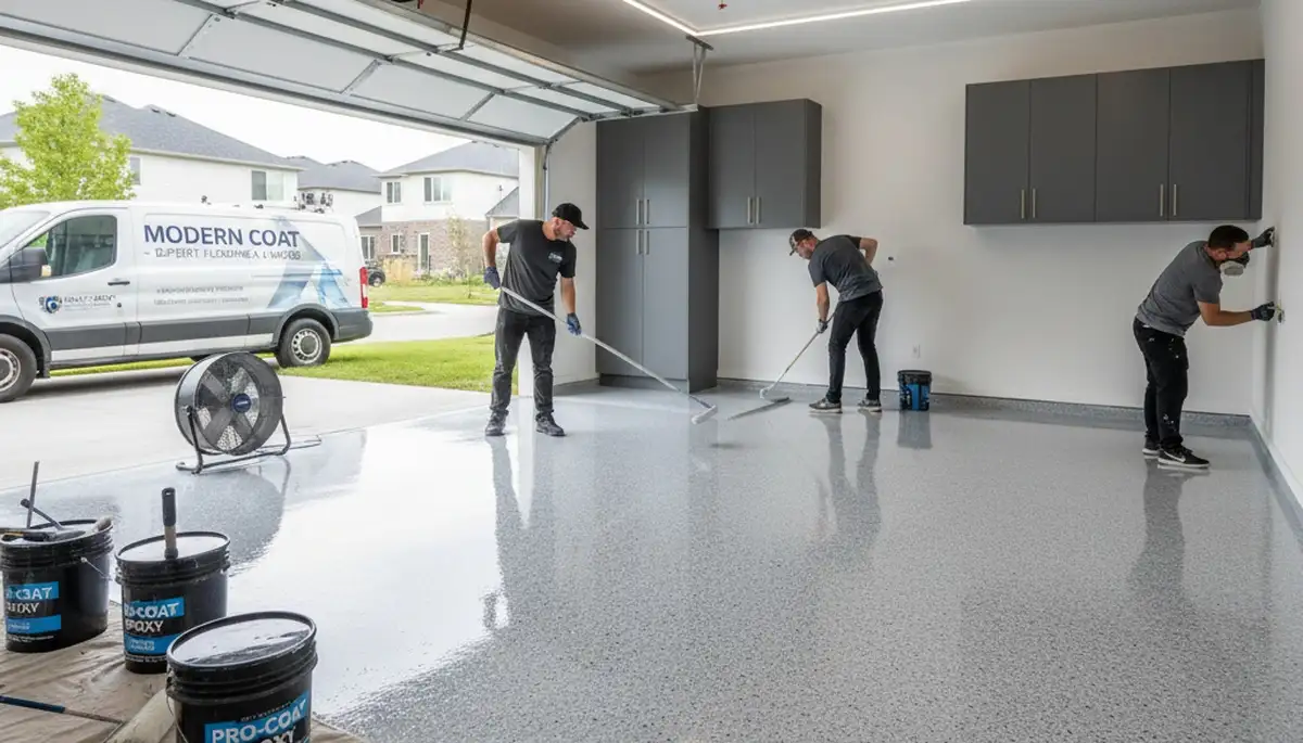 Professional epoxy garage floor coating by Seattle house painters | Durable finish Seattle WA
