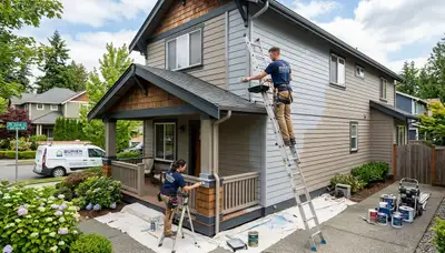 Professional house painters in Seattle WA providing expert residential exterior painting services