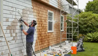 Professional surface preparation for exterior house painting in Seattle, WA ensuring long-lasting finishes