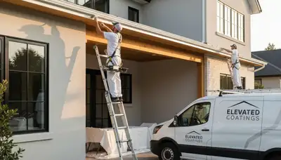 Professional trim and fascia painting on Seattle WA home exterior for lasting curb appeal