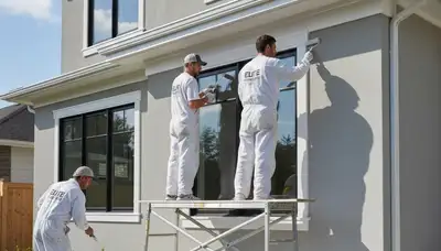 Professional trim and fascia painting on Seattle WA home exterior for lasting curb appeal